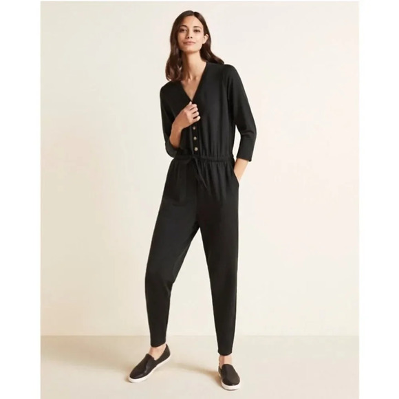 Garnet Hill Traverse Knit Jumpsuit - Picture 1 of 12